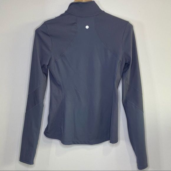 Zella stretch long sleeve zip up jacket blue/grey - Picture 2 of 6